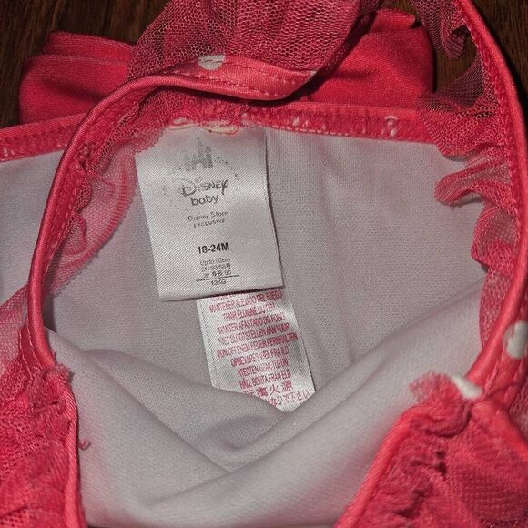 5 For $25 Disney Baby Pink Polkadot Tutu Minnie Mouse Swimsuit Size 18-24M - Picture 3 of 4